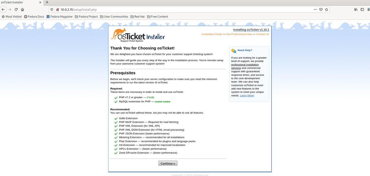 How to Install and Configure osTicket on Fedora 33