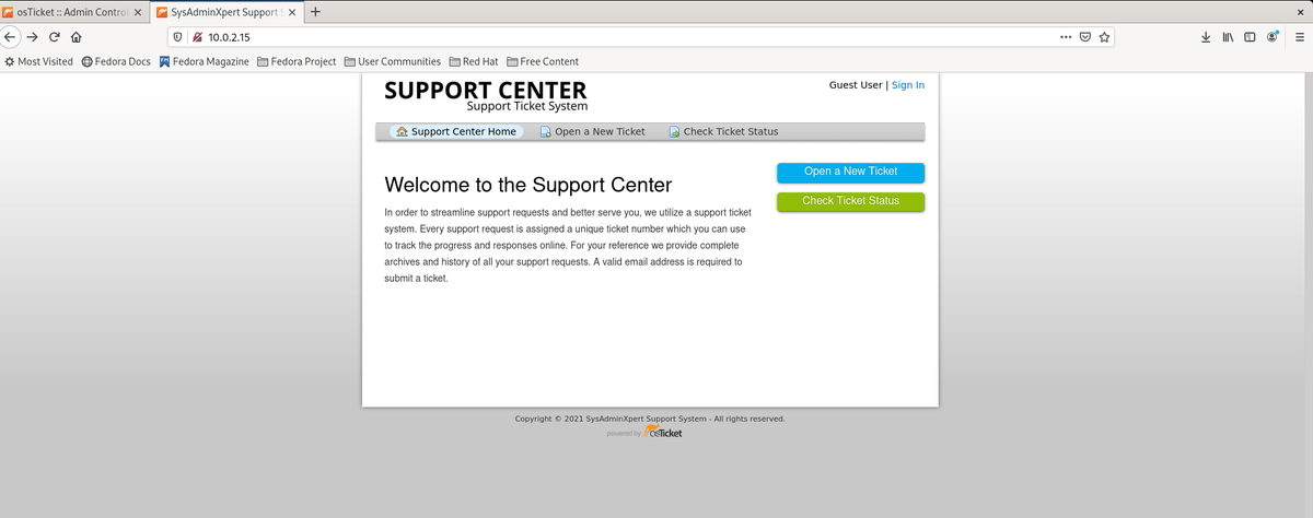 How to Install and Configure osTicket on Fedora 33