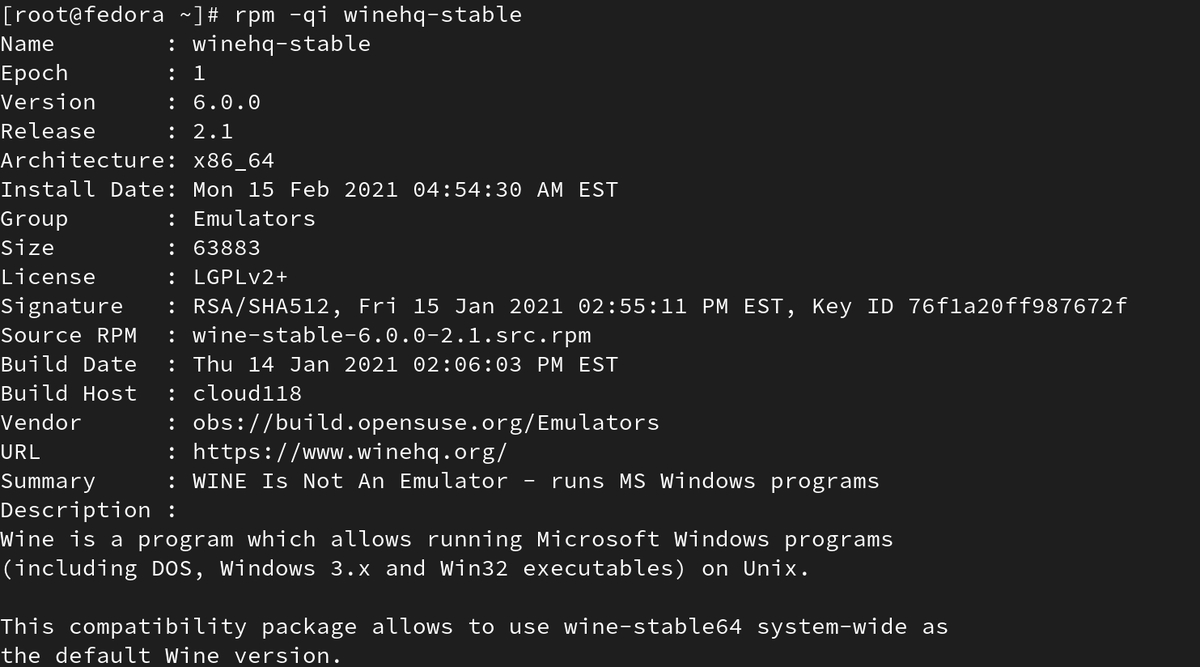 How To Install Wine 5 on Fedora 33