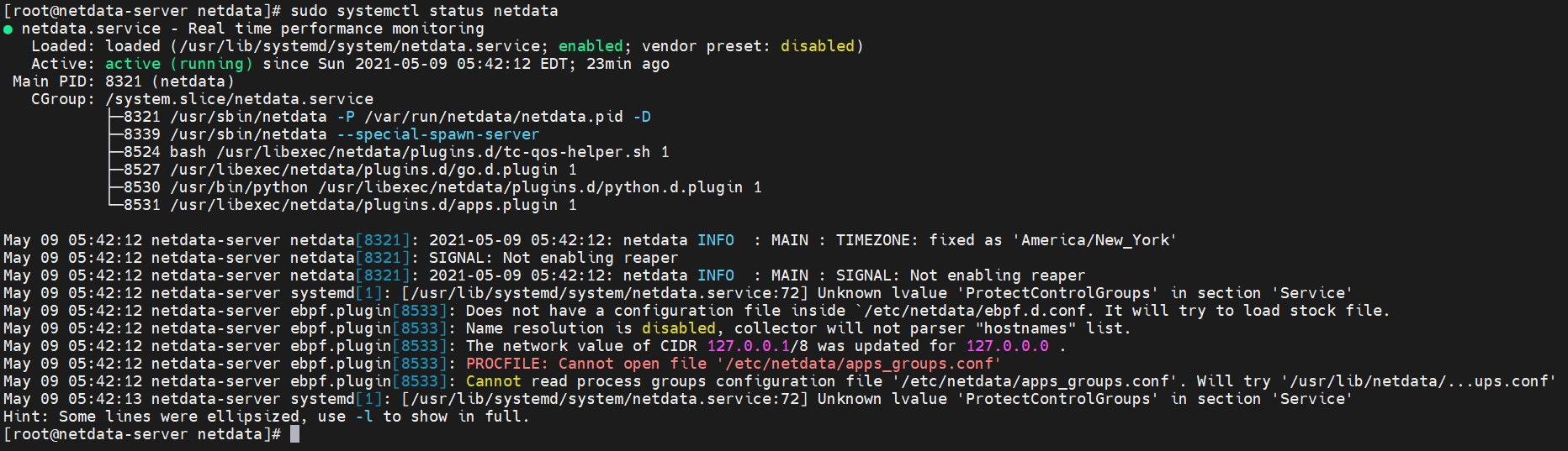 Monitor Performance Of CentOS Server Using Netdata