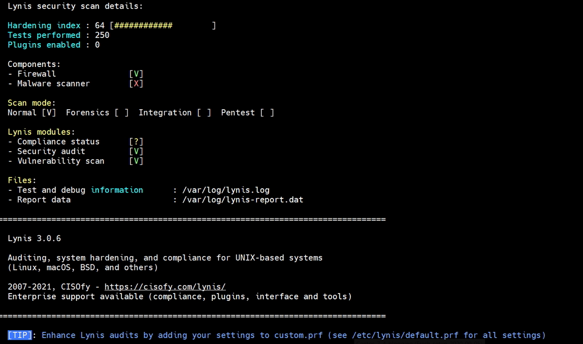 How to Do Security Auditing of CentOS System Using Lynis Tool