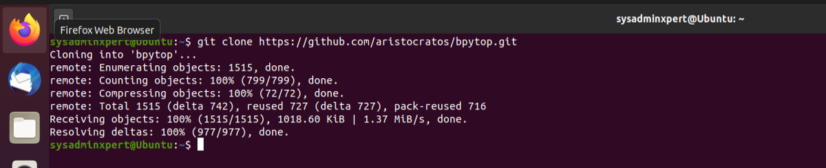 How to Install BpyTop Resource Monitoring Tool in Linux
