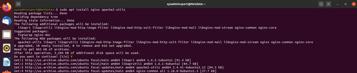 how to monitor Ubuntu performance using Netdata