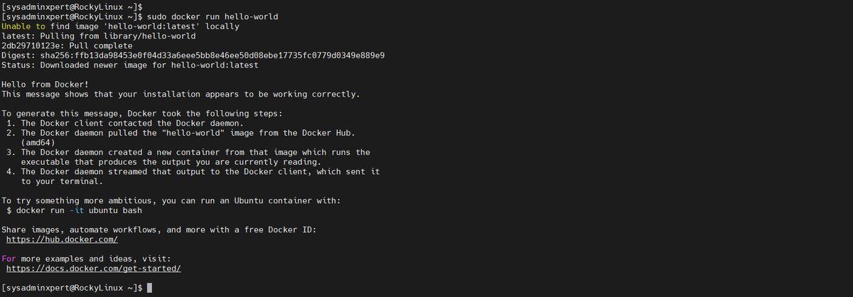 Install Docker on Rocky Linux