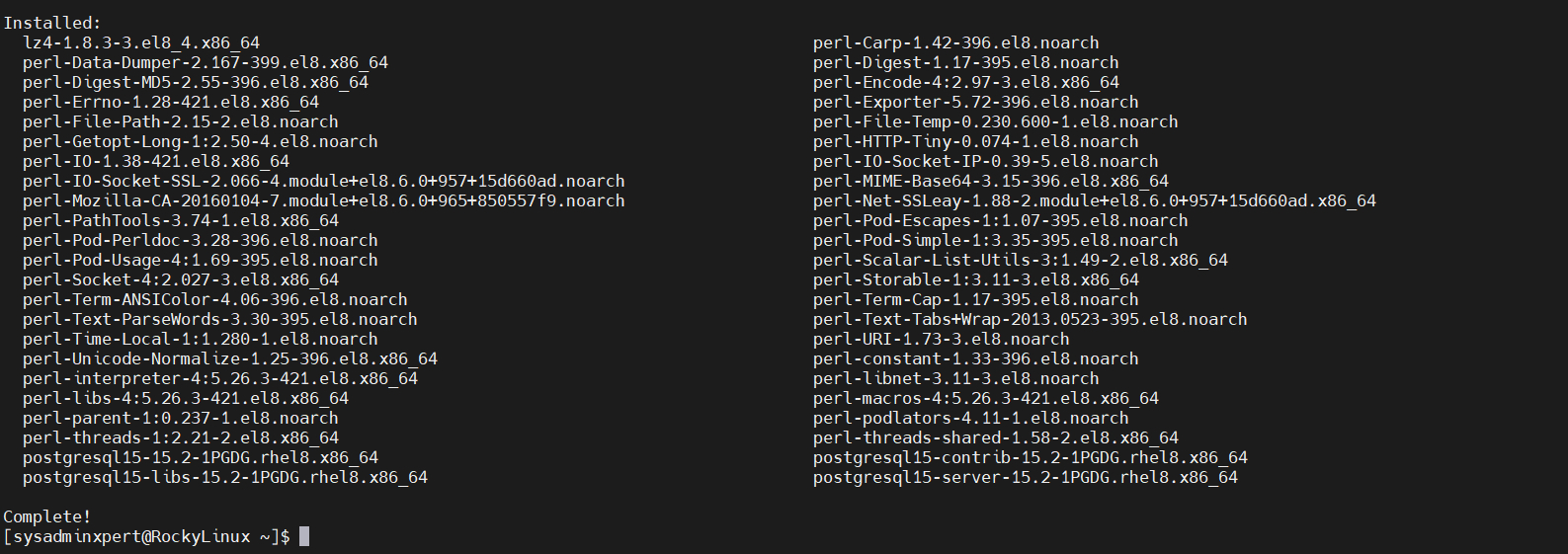install PostgreSQL on Rocky Linux