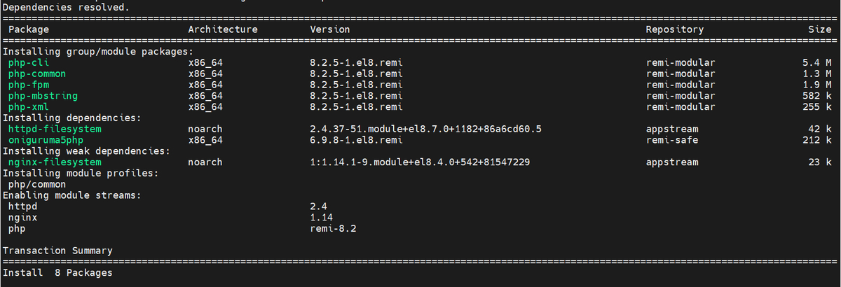 Install PHP 8 on Rocky Linux 8 or AlmaLinux 8