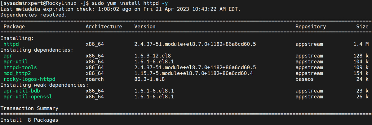 Install PHP 8 on Rocky Linux 8 or AlmaLinux 8
