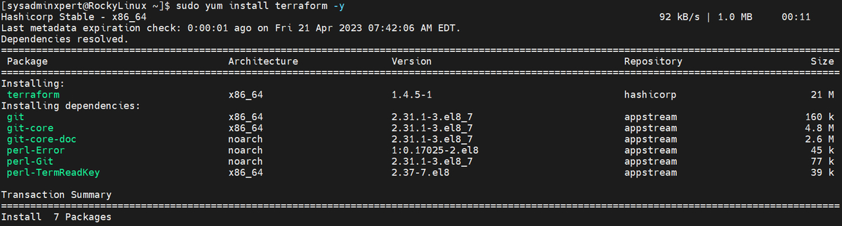 How to Install Terraform on Rocky Linux 8 or Centos 8