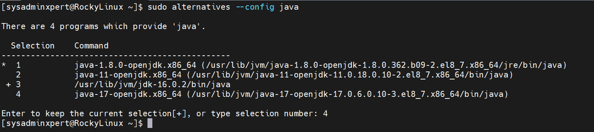 How to Upgrade Java 16 To Java 17 on Rocky Linux 8 or AlmaLinux 8