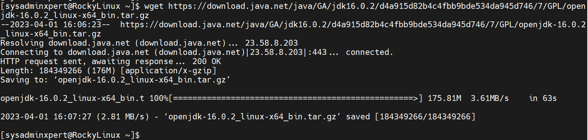 Upgrade Java 11 To Java 16 on Rocky Linux